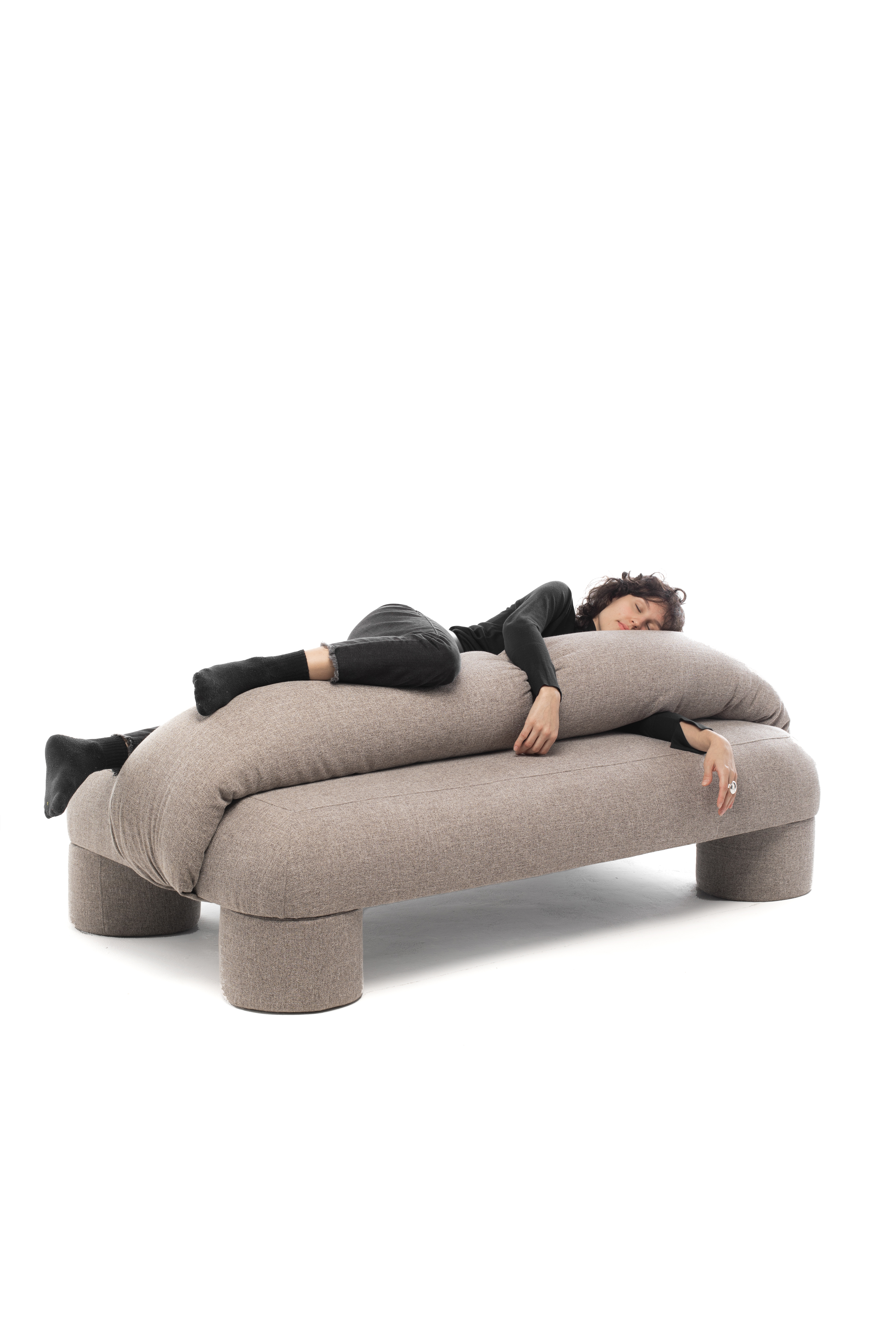 Person resting on the Bold Sofa