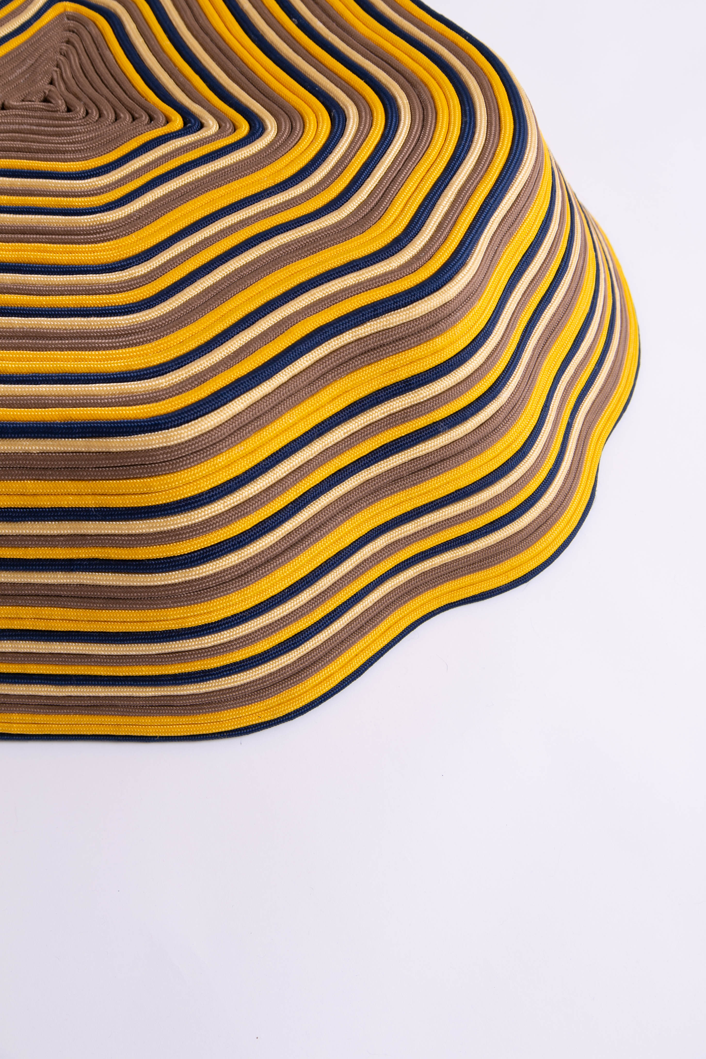 Detail of the yellow rope contours